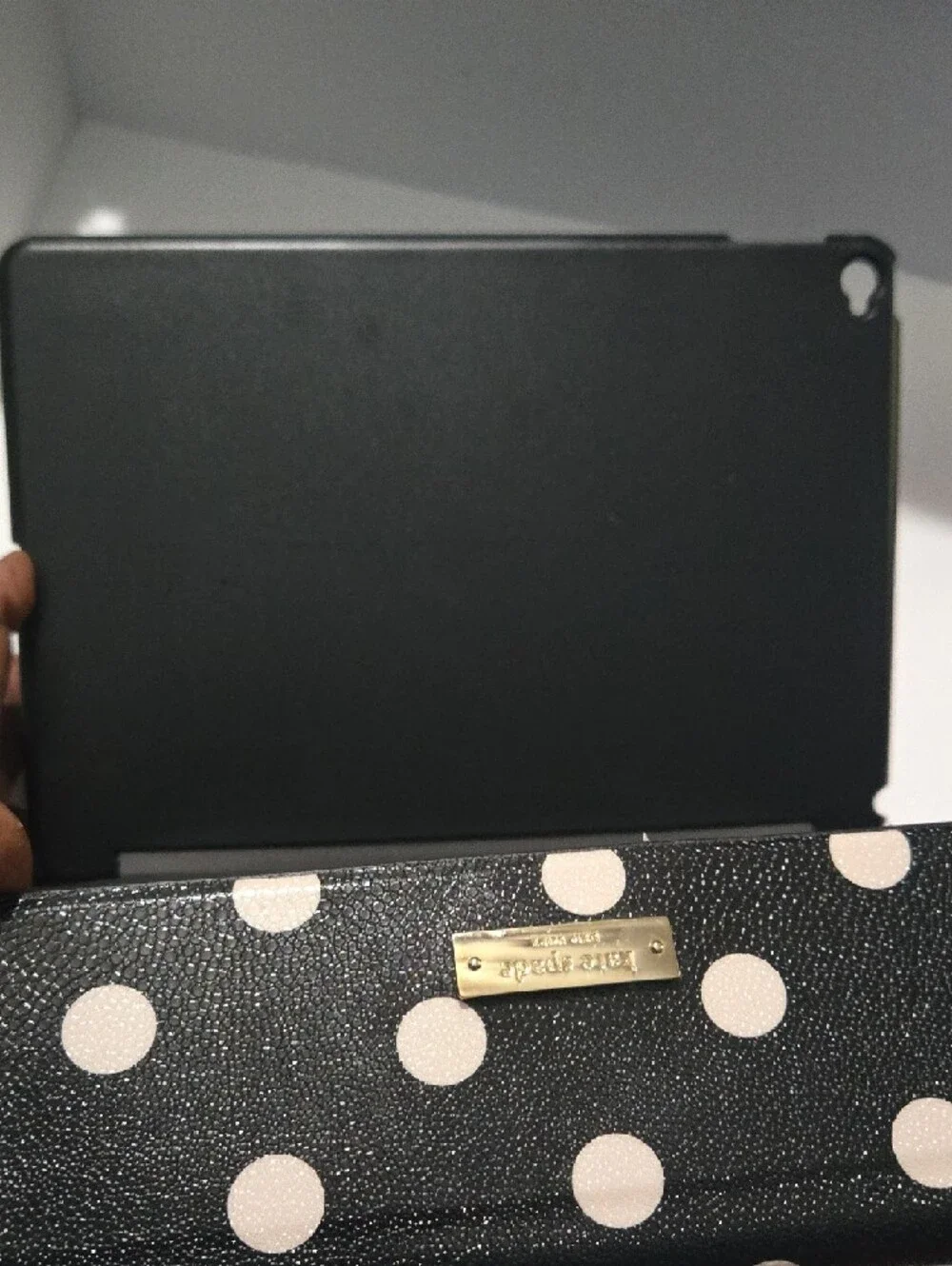 kate spade Black and Cream Polka Dot Tablet Case
